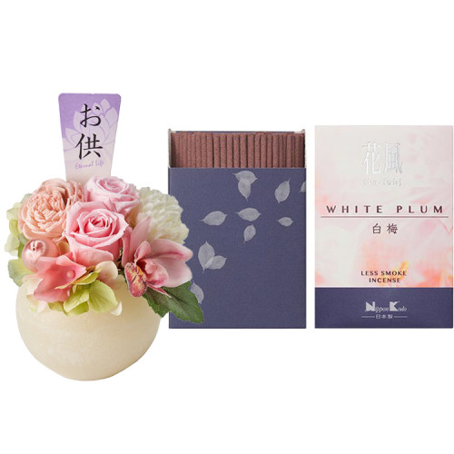 ［ランドフローラ］光天（こうてん）と白梅のお線香セット